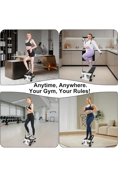 Coverzone Mini Step Cihazı Lcd Ekranlı, Direnç Bantlı, 117kg Taşıma Kapasiteli Taşınabilir Ly5001 - Resim 6
