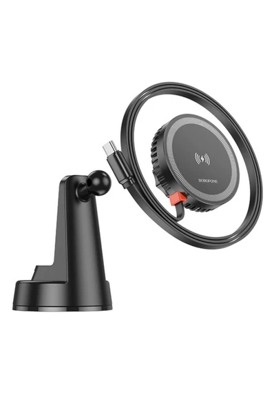 Borofone Magsafe ile Uyumlu Araç Telefon Tutucu 5W/7.5W/10W/15W Hızlı Şarj Desteği iPhone ile Uyumlu BH208 - Resim 5