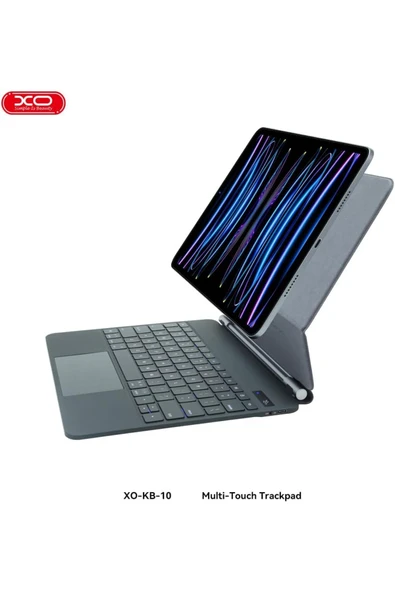 Xo Kablosuz Klavye KB10 - iPad Pro/Air 6 Uyumlu, Touchpad’li, Şarjlı, Türkçe Q, 64 Tuşlu, 13 inç - Resim 3