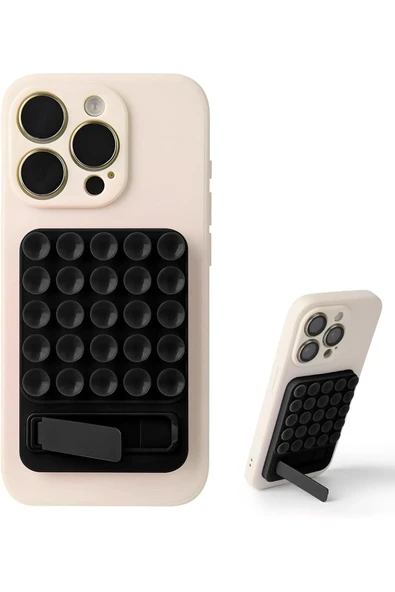 Coverzone Dikdörtgen Vantuzlu Telefon Tutucu Stand Olan Silikon Yumuşak Telefon Standı Geniş Kullanım Alanı ürün görseli