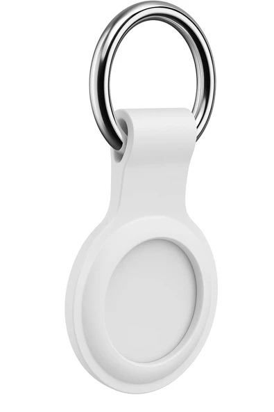 Coverzone Uyumlu Anahtarlıklı Silikon Uyumlu  Kılıf A010 Koruyucu Anahtarlık Beyaz 2'li Paket - Resim 2