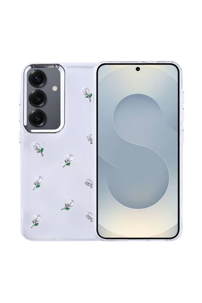 Coverzone Samsung Galaxy S24 ile uyumlu Kılıf Airbag Köşeli Şeffaf Baskılı Z-Kutup ürün görseli