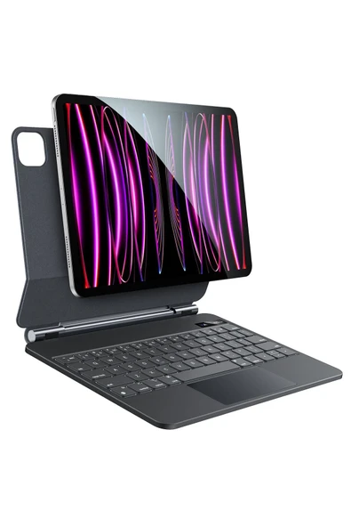 Coverzone Klavyeli Kılıf KB25 - iPad Air 5 ve Tecno Uyumlu, Standlı, Hafif Tasarım, Suya Dayanıklı Kapak ürün görseli