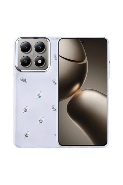 Coverzone Xiaomi 14T ile uyumlu Kılıf Airbag Köşeli Şeffaf Baskılı Z-Kutup ürün görseli