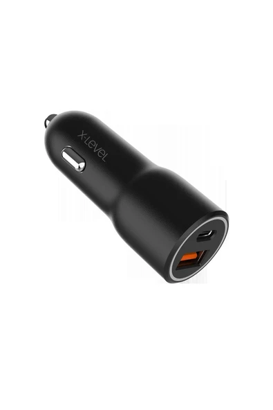 X-Level X-chargerdrivemax 38w Çift Portlu Hızlı Araç Şarj Aleti-pd&qc Destekli Type-c Ve Usb,xc4055 ürün görseli