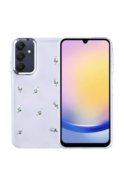 Coverzone Samsung Galaxy A25 ile uyumlu Kılıf Airbag Köşeli Şeffaf Baskılı Z-Kutup ürün görseli