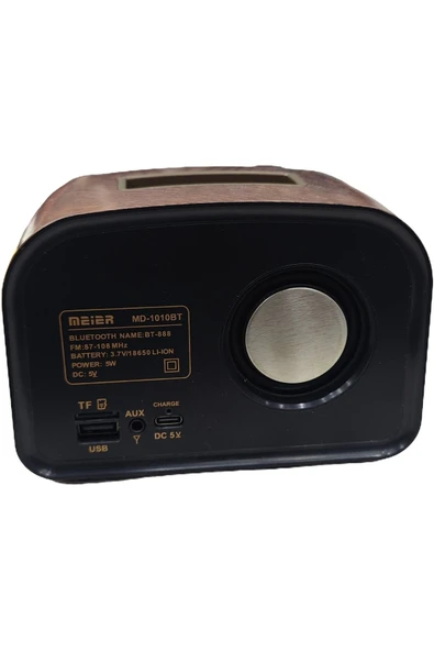 Coverzone Mini Boy Retro Bluetooth Radyo Hoparlör Klasik Tasarım, Kablosuz Bağlantı Cz1010bt 135 X 95 X 75 Mm - Resim 5