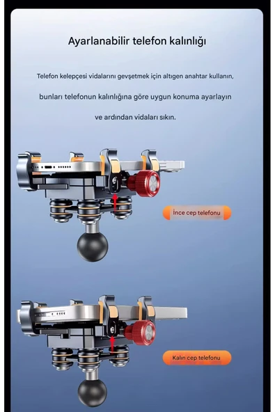 Coverzone Profesyonel Motosiklet Telefon Tutucu - Çift Kilitlemeli, Ayarlanabilir, Dikiz Ayna Montajlı TX02-Z - Resim 6