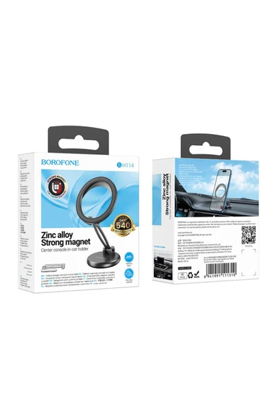 Borofone Araç İçi Telefon Tutucu 4.5-7 inç Telefonlar İçin Güçlü Mıknatıs Elektronlu Yüzey Teknolojisi BH114 - Resim 8