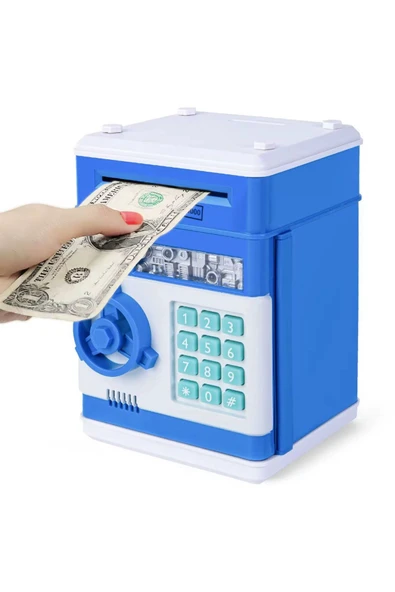 Coverzone Melodili ATM Metal Ve Kağıt Para Kumbarası Şİfreli Para Biriktirme Alışkanlığı Dekoratif Hediyelik ürün görseli