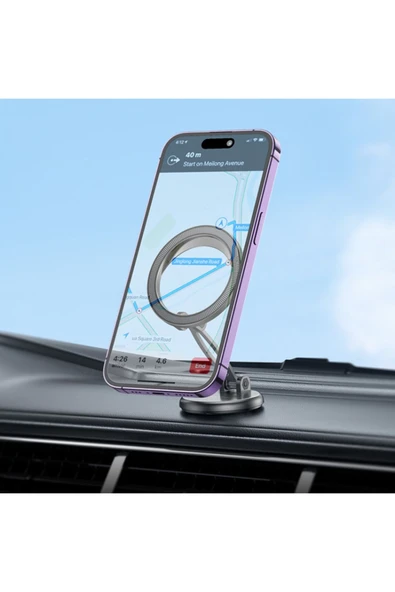 Borofone Araç İçi Telefon Tutucu 4.5-7 inç Telefonlar İçin Güçlü Mıknatıs Elektronlu Yüzey Teknolojisi BH114 - Resim 6