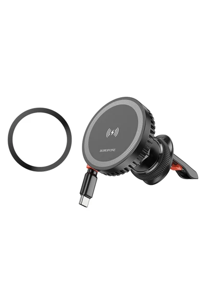Borofone Magsafe ile Uyumlu Kablosuz Hızlı Şarj, 5W/7.5W/10W/15W Çıkış, 4.5-7.0 inç - ABS + Silicone BH207 - Resim 5