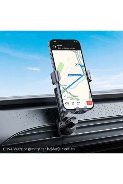 Borofone Araç Telefon Tutucu, 360 Derece Dönebilir Havalandırma Izgarasına Kolay Montaj 4,5-7 İnç Uyumlu BH94 - Resim 4