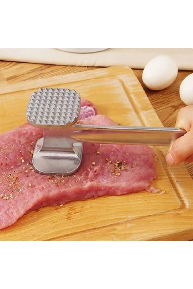 Coverzone Çift Taraflı Et Dövücü Tokmak | Dayanıklı Alüminyum Malzeme | Pratik & Ergonomik Et Yumuşatıcı - Resim 5