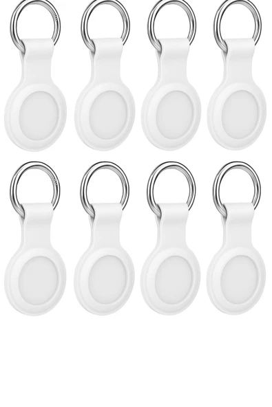 Coverzone Anahtarlıklı Silikon Kılıf A010 Koruyucu Anahtarlık Beyaz 8'lı Paket ürün görseli