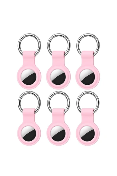 Coverzone ile Uyumlu Anahtarlıklı Silikon Kılıf A010 Koruyucu Anahtarlık Pembe 6'lı Paket ürün görseli