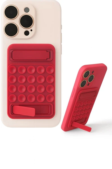 Coverzone Dikdörtgen Vantuzlu Telefon Tutucu Stand Olan Silikon Yumuşak Telefon Standı Geniş Kullanım Alanı ürün görseli