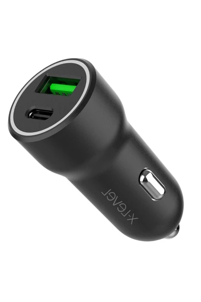 X-Level X-chargerdrive Plus 20w Çift Portlu Hızlı Araç Şarj Aleti-pd&qc Destekli Type-c Ve Usb Çıkışlıxc4060 - Resim 2