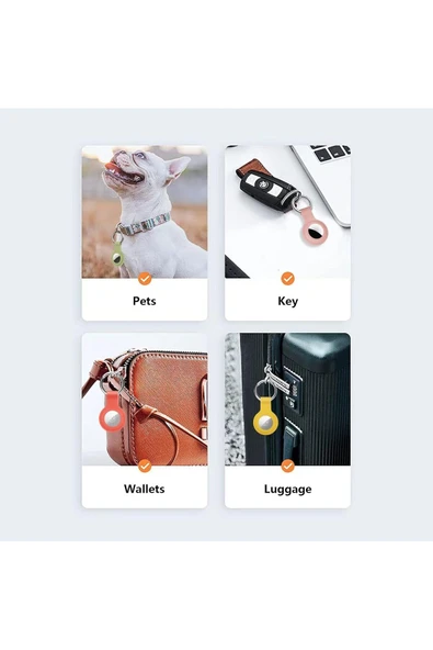 Coverzone ile Uyumlu Anahtarlıklı Silikon Kılıf A010 Koruyucu Anahtarlık Siyah 6'lı Paket - 5