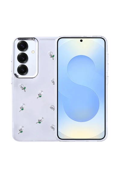 Coverzone Samsung Galaxy S25 Plus ile uyumlu Kılıf Airbag Köşeli Şeffaf Baskılı Z-Kutup ürün görseli