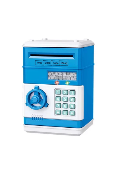 Coverzone Melodili ATM Metal Ve Kağıt Para Kumbarası Şİfreli Para Biriktirme Alışkanlığı Dekoratif Hediyelik - Resim 2