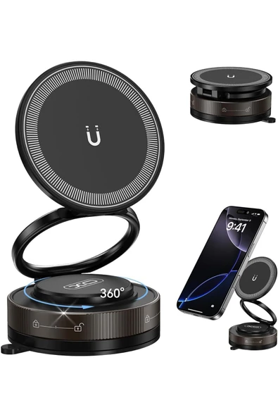 Xo Vakumlu Manyetik Araba Telefon Tutucu – 360° Döner, Katlanabilir, Güçlü Vantuzlu Stand C177 ürün görseli