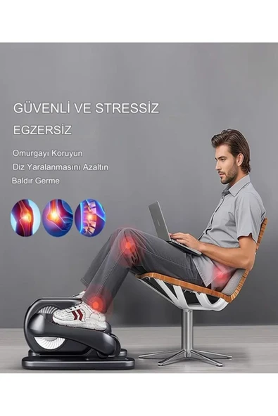 Coverzone Kumandalı Elektrikli Ayak Egzersiz Bisikleti | LCD Ekranlı Portatif Rehabilitasyon Cihazı TY-005 - 4