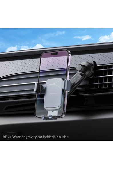 Borofone Araç Telefon Tutucu, 360 Derece Dönebilir Havalandırma Izgarasına Kolay Montaj 4,5-7 İnç Uyumlu BH94 - Resim 2