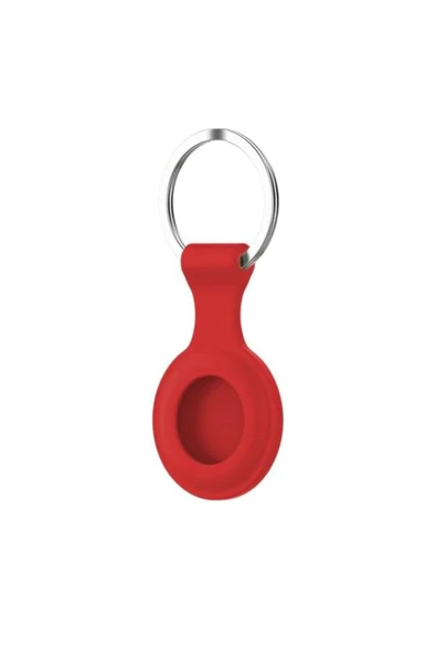 Coverzone Apple AirTag ile Uyumlu Anahtarlıklı Silikon Kılıf A010 Koruyucu Anahtarlık Kırmızı 4'lü Paket - 2