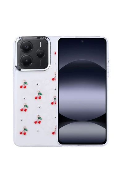 Coverzone Xiaomi Redmi Note 14 5G ile uyumlu Kılıf Airbag Köşeli Şeffaf Baskılı Z-Kutup ürün görseli