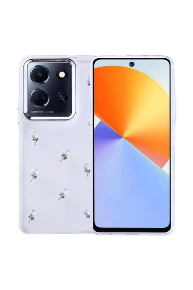 Coverzone İnfinix Note 30 5G ile uyumlu Kılıf Airbag Köşeli Şeffaf Baskılı Z-Kutup ürün görseli 1