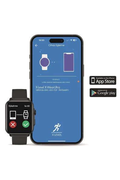 X-Level X-wearsmart 49mm Bluetooth Aramalı Siyah Akıllı Saat - Resim 6