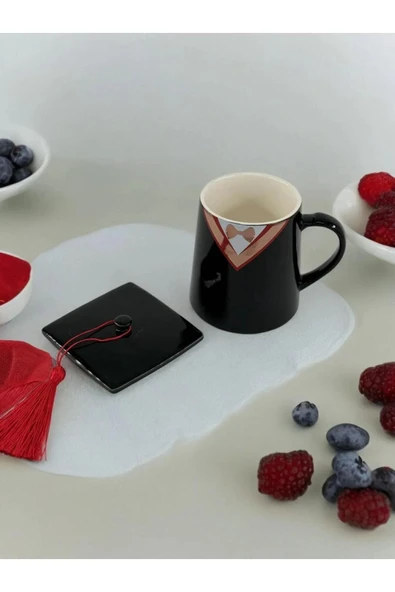Coverzone Mezuniyet Temalı Seramik Kupa Mug Bardak Hediyelik Dekoratif Süs Kupa - Resim 2