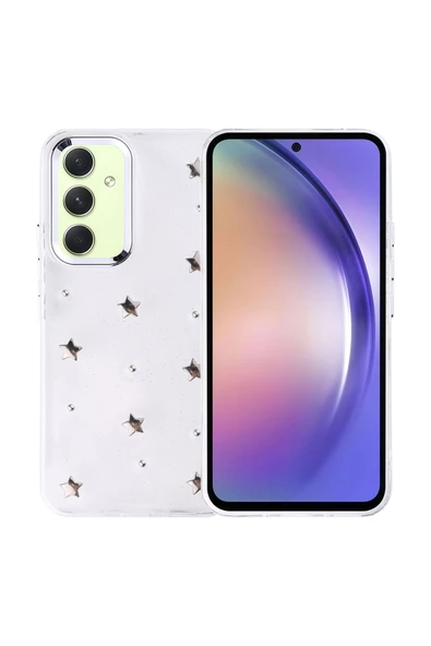 Coverzone Samsung Galaxy A54 ile uyumlu Kılıf Airbag Köşeli Şeffaf Baskılı Z-Kutup ürün görseli