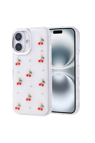 Coverzone iPhone 16 Plus ile uyumlu Kılıf Airbag Köşeli Şeffaf Baskılı Z-Kutup ürün görseli