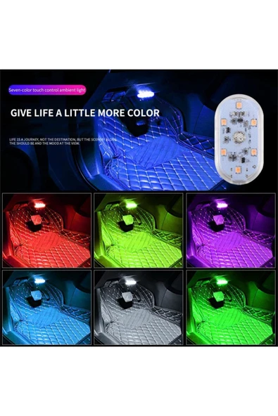 Coverzone Manyetik LED Atmosfer Işığı – USB Şarjlı, Dokunmatik Anahtarlı, Araba Bagaj Torpido Aydınlatma HSN13 - Resim 4
