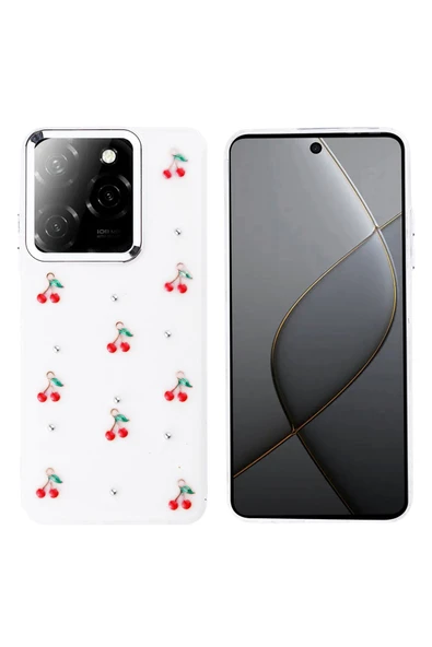 Coverzone İnfinix Hot 40 ile uyumlu Kılıf Airbag Köşeli Şeffaf Baskılı Z-Kutup ürün görseli