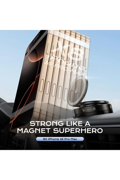 Xo Vakumlu Manyetik Araba Telefon Tutucu – 360° Döner, Katlanabilir, Güçlü Vantuzlu Stand C177 - Resim 8