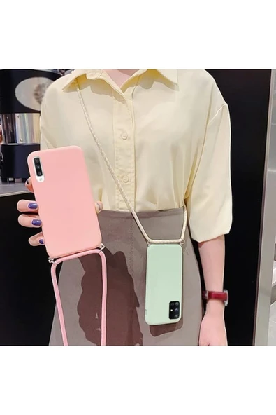 Coverzone Xiaomi Redmi A5 4G ile Uyumlu İpli Boyun Askılı Silikon Kılıf boyun çapraz asılabilen İpli Kılıf - Resim 4
