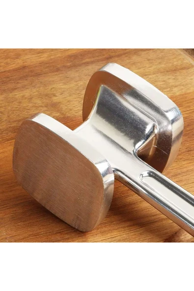 Coverzone Çift Taraflı Et Dövücü Tokmak | Dayanıklı Alüminyum Malzeme | Pratik & Ergonomik Et Yumuşatıcı - Resim 2