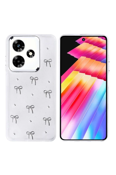 Coverzone İnfinix Hot 30 ile uyumlu Kılıf Airbag Köşeli Şeffaf Baskılı Z-Kutup ürün görseli