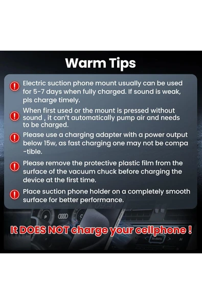 Xo Otomatik Vantuzlu Direksiyon Torpido Konsol Ekran Mıknatıslı Metal Araç İçi Telefon Tutucu C155 - Resim 4