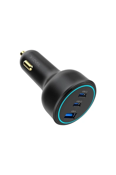 X-Level X-chargerdrivepro 138w 2 X Type-c 1x Usb Ultra Hızlı Araç Içi Şarj Aleti,araç Çakmaklık Şarj Cihazı ürün görseli