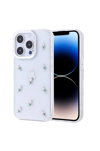 Coverzone iPhone 15 Pro ile uyumlu Kılıf Airbag Köşeli Şeffaf Baskılı Z-Kutup ürün görseli