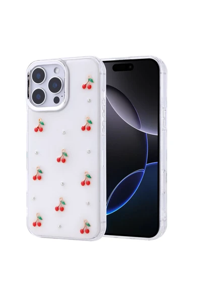 Coverzone iPhone 16 Pro Max ile uyumlu Kılıf Airbag Köşeli Şeffaf Baskılı Z-Kutup ürün görseli