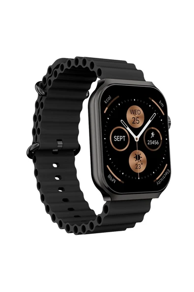 X-Level X-wearsmart 49mm Bluetooth Aramalı Siyah Akıllı Saat - Resim 3