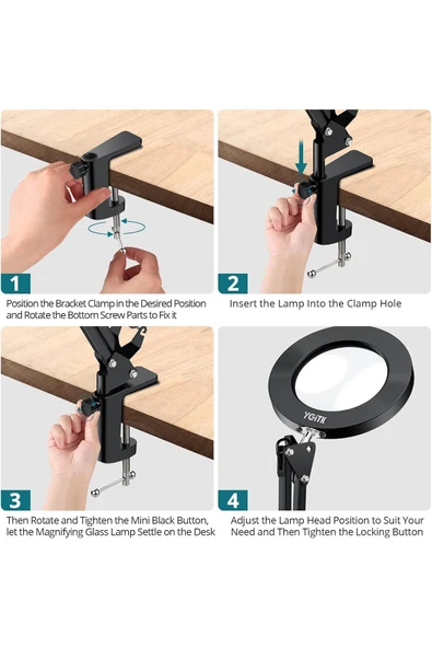 Coverzone Kıskaçlı Yuvarlak Işık 10 inç (25cm) Stüdyo Işık Youtuber Twich Kick Yayıncı Işığı NB55 - Resim 3