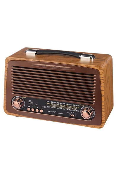 Coverzone Büyük Boy Retro Radyo Taşınabilir Bluetooth Speaker Ve Hoparlör Klasik Antika Tarzı 3299BT ürün görseli