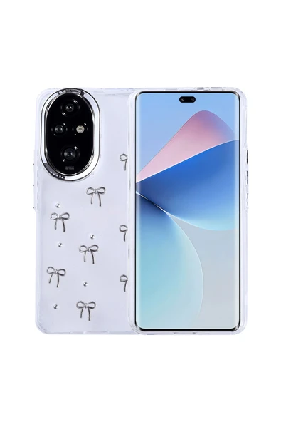 Coverzone Honor 200 ile uyumlu Kılıf Airbag Köşeli Şeffaf Baskılı Z-Kutup ürün görseli