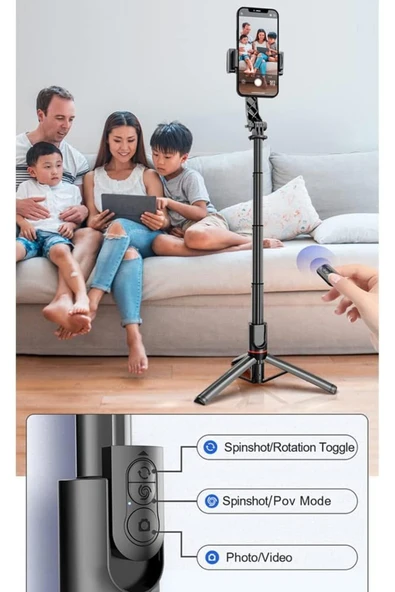 Coverzone L19 Telefon Için Gimbal Tripod Telefon Sabitleme - Resim 3